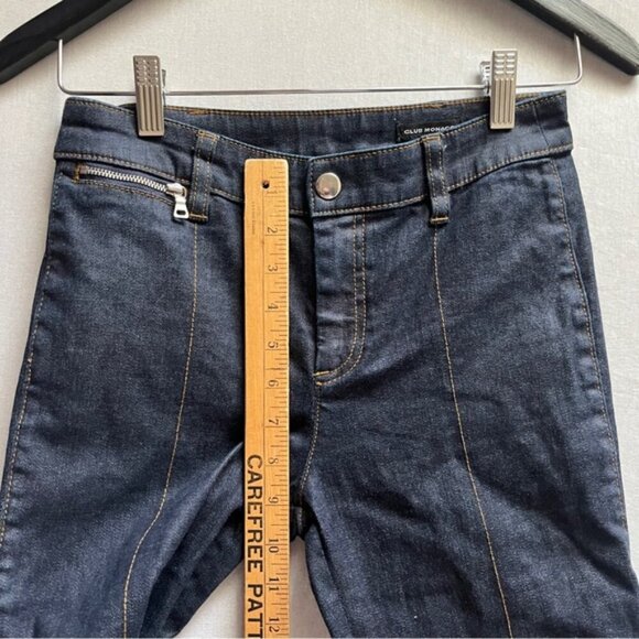 Club Monaco bootcut cropped denim jeans Sz 00 - Picture 10 of 11